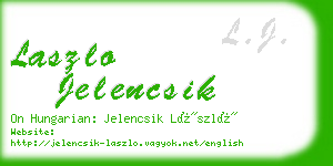 laszlo jelencsik business card